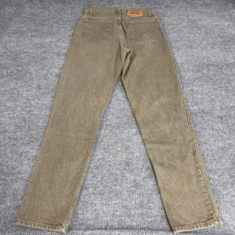 Vintage Levi's 550 Orange Tab Brown Denim Jeans Made in USA Relaxed 31x32 90s